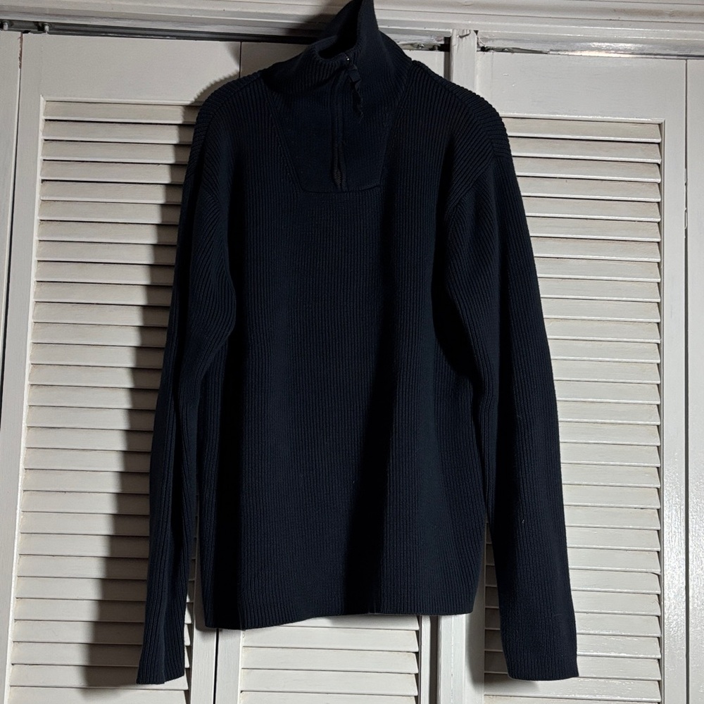 Men's Navy Half-Zip Sweater